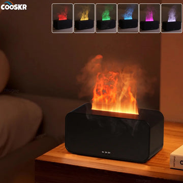Mini Flame Aroma Diffuser LED Humidifier & Essential Oil Diffuser
