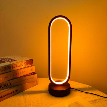 LED Ring Bedside Lamp 3 Color Dimmable