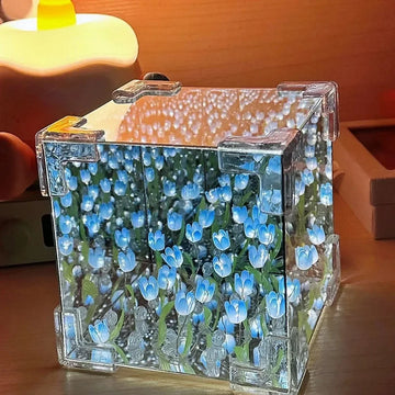 Tulip Mirror Cube Night Light  DIY Handmade Gift Lamp